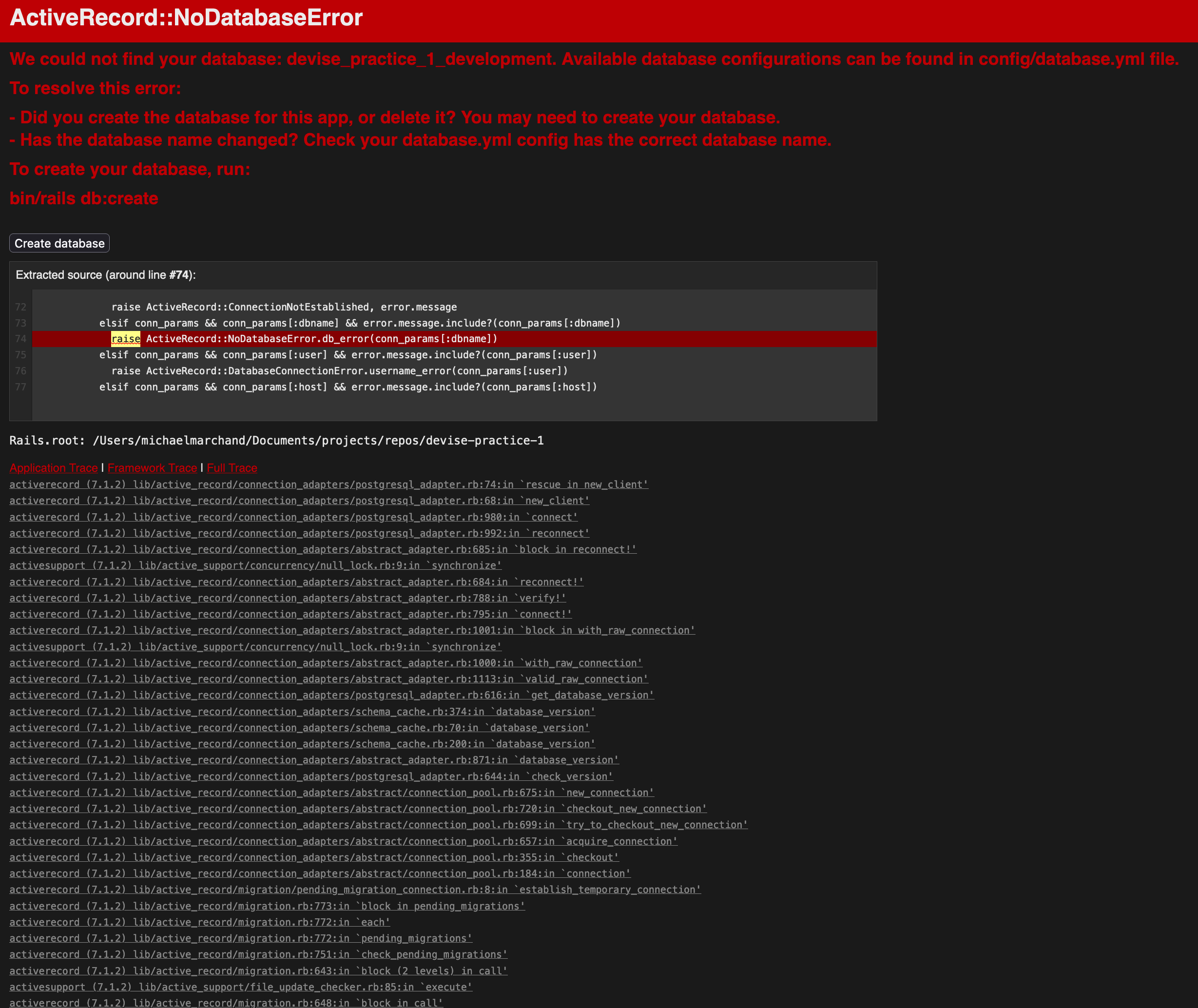 no database error image